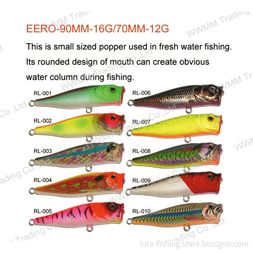 Fishing Lure, Fishing Tackle, Plastic Lure (Top Water Lure--Small Popper) (HRL031)